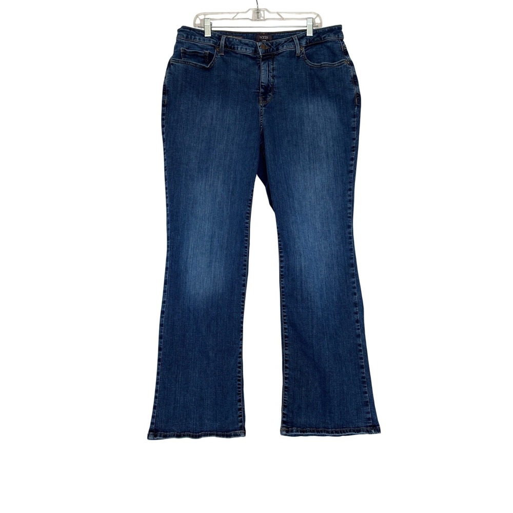 NYDJ Barbara Bootcut Jeans Womens 16W Blue Denim Lift Tuck High Rise Stretch